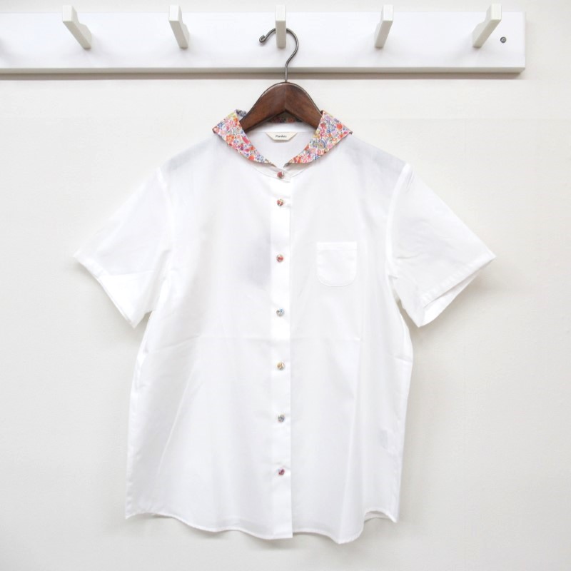 Parkes LIBERTY使い半袖セーラーカラーシャツ PK1 【日本製】